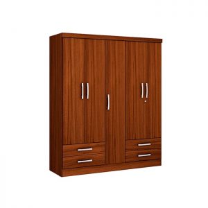 Closet 5 puertas y 4 cajones Teca