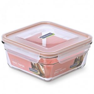 Contenedor Hermético Cuadrado Vidrio GlassLock 1650 ml
