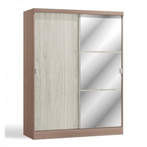 Clóset 2 puertas correderas con espejo y 2 cajones Aspen
